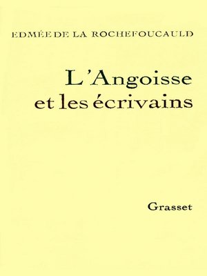 cover image of L'angoisse et les écrivains